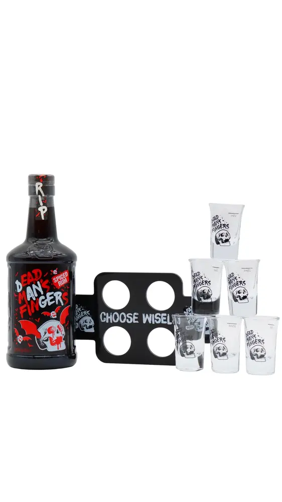 Dead Man's Fingers - Spiced Halloween 2024 Edition Rum (Includes Shot Paddle & Glasses) 70CL