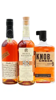 James B. Beam Distilling Co. - Knob Creek- Basil Hayden's & Booker's Bundle Small Batch Bourbon Whiskey (3 x 70cl)