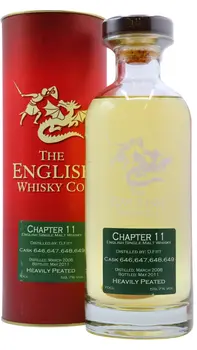 The English - 3 year old Chapter 11 Heavily Peated Single Malt 2008 Whisky 70cl 59.7% ABV
