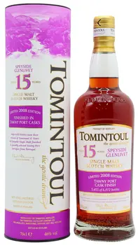 Tomintoul - Small Batch Tawny Port Cask Finish Speyside Single Malt Scotch 2008 15 year old Whisky 70CL