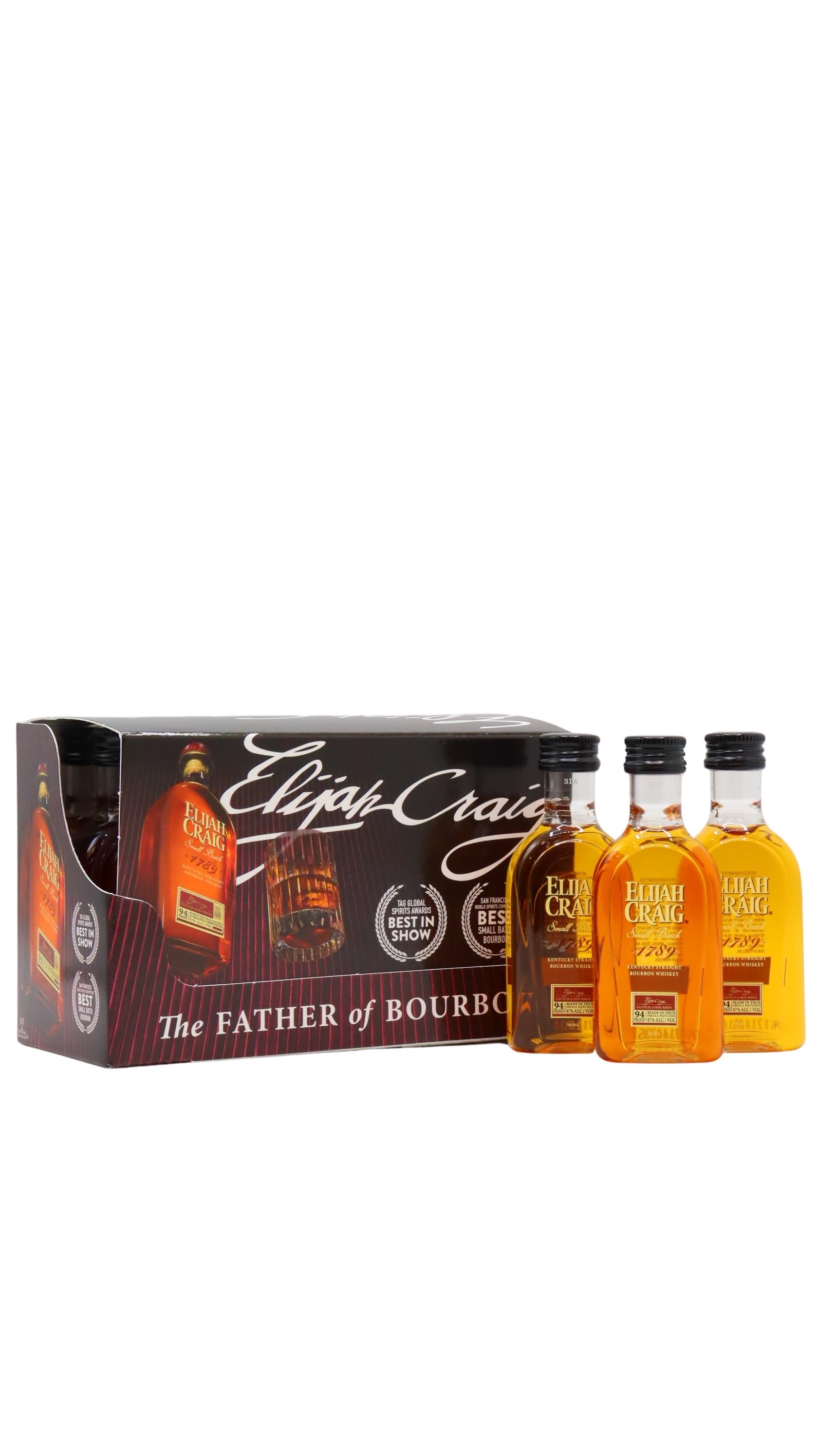 Elijah Craig - Small Batch Kentucky Straight Bourbon Miniatures 12 x ...