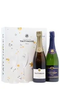 Taittinger - Brut Reserve 2016- Prelude Grands Crus NV Champagne 75cl x 2 12.5% ABV Glass Pack