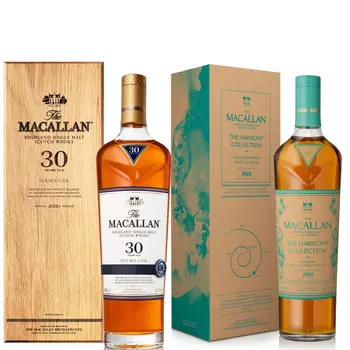 Macallan Double Cask Scotch 30yr + Macallan Harmony Phoenix Honey Orchid Tea