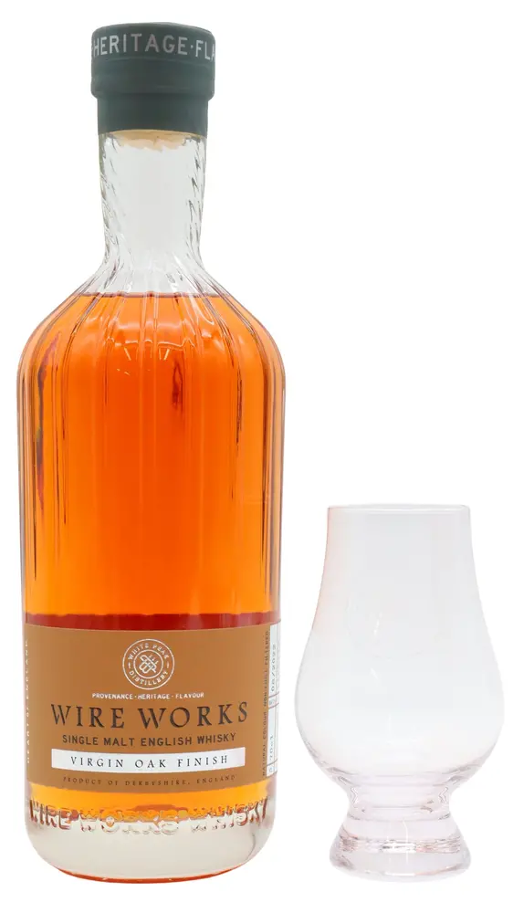 White Peak - Wire Works - Virgin Oak Finish English Single Malt Whisky (Includes Glencairn Glass)
