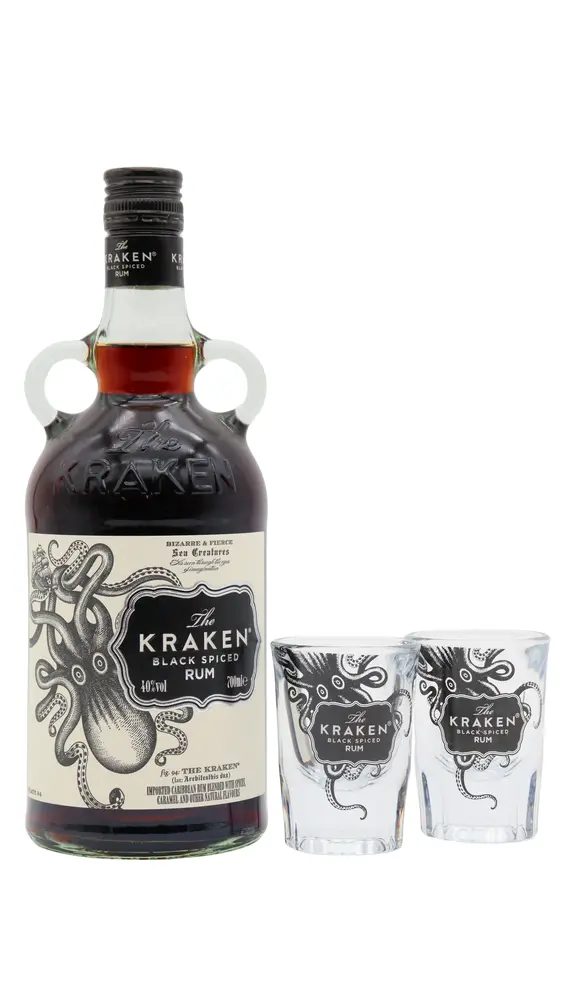 Kraken - Black Spiced Rum (Includes Shot Glasses) 70CL