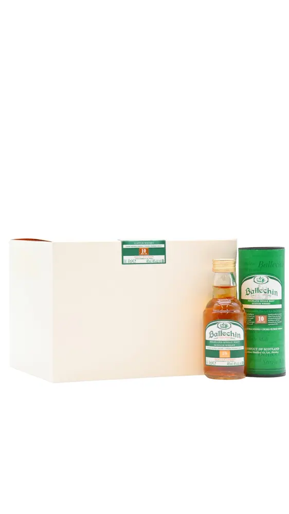 Ballechin - Peated Single Malt Scotch 10 year old Whisky Miniatures (12 x 5cl)