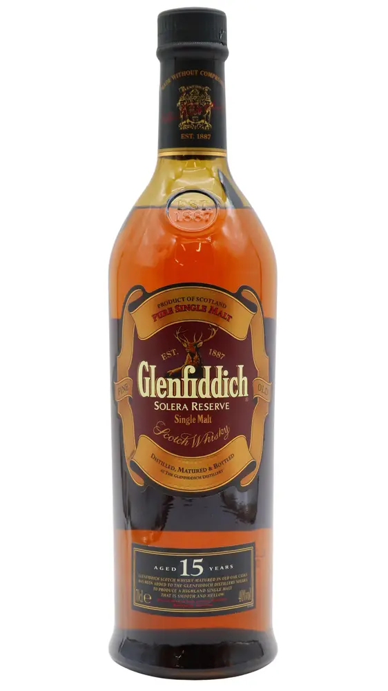 Glenfiddich - Solera Reserve 15 year old Whisky (Old Bottling) (Unboxed) 70CL