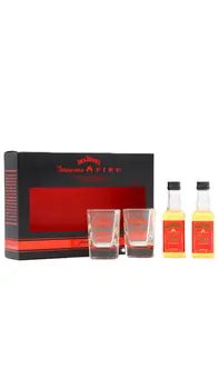 Jack Daniel's - Tennessee Fire Whiskey Liqueur Miniatures & Shot Glasses Gift Pack