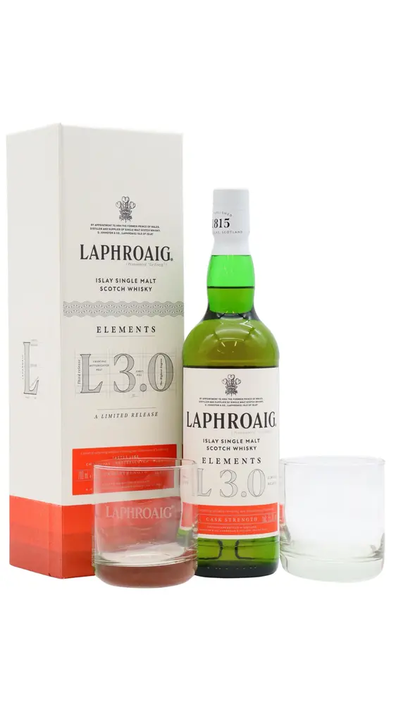 Laphroaig - Elements 3.0 Single Malt Scotch Whisky (Includes Branded Glasses) 70CL