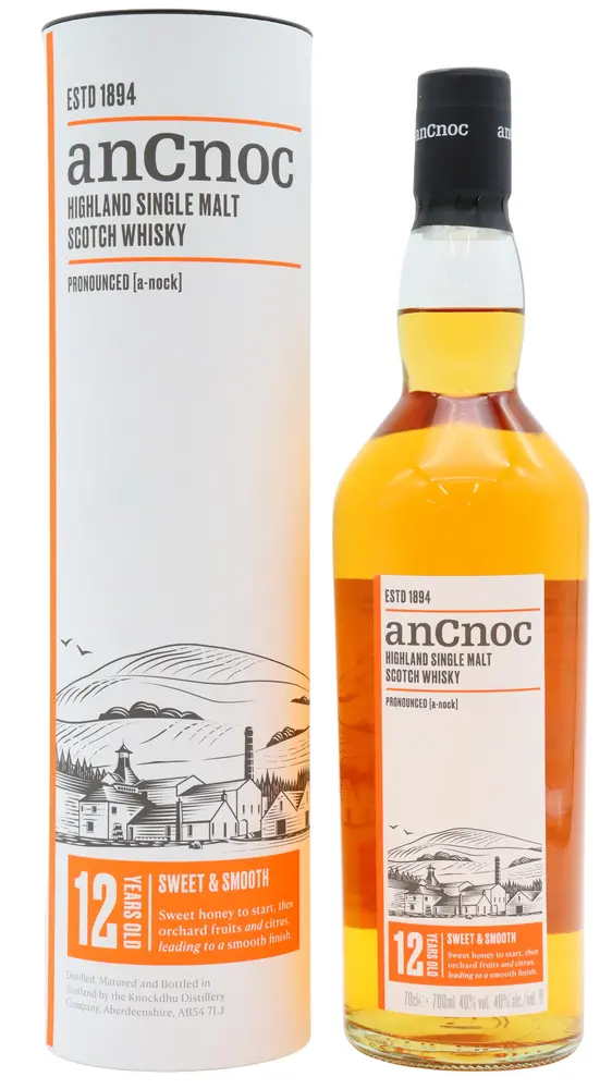 anCnoc - Highland Single Malt Scotch 12 year old Whisky 70CL