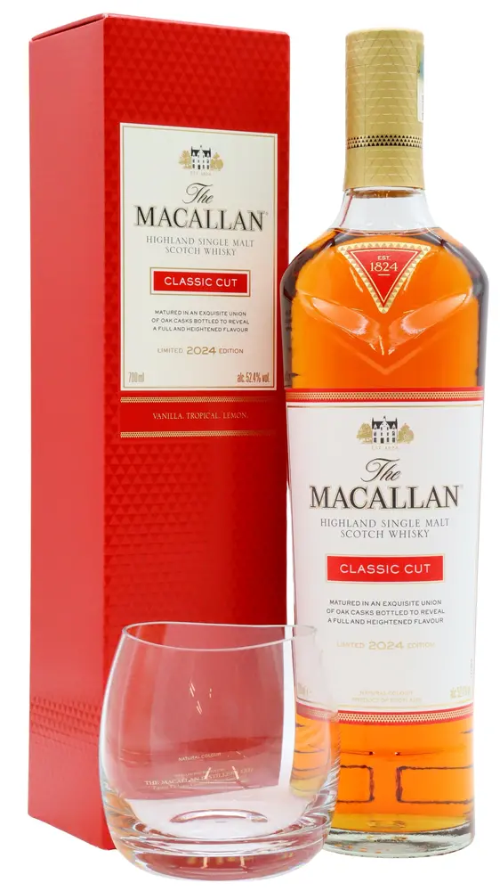 Macallan - Classic Cut 2024 Edition Highland Single Malt Scotch Whisky (Includes Tasting Glass) 70CL