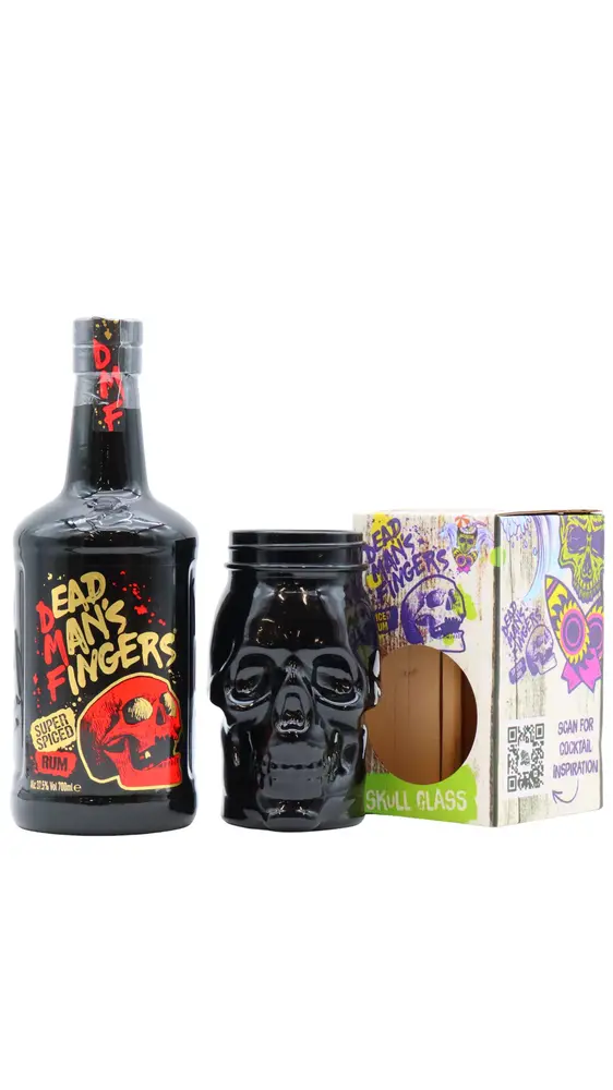 Dead Man's Fingers - Super Spiced Rum (Includes Black Skull Glass) 70CL