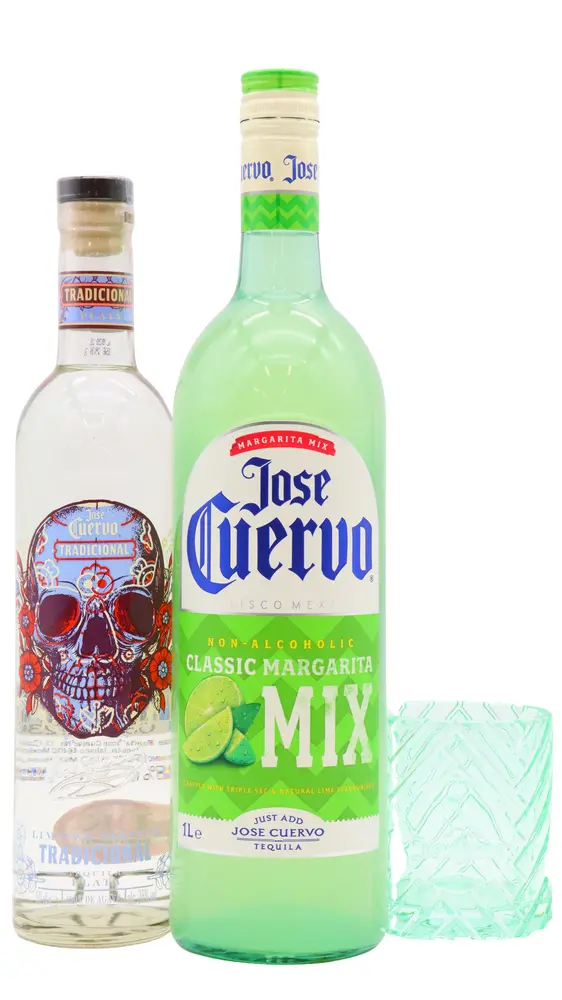 Jose Cuervo - Day Of The Dead Edition Tradicional Plata Tequila (Includes Margarita Mix & Rocks Glass)