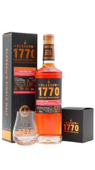 Glasgow 1770 - Syrah Wine Cask Unpeated Single Malt Scotch 5 year old Whisky (Includes Branded Glass) 70CL