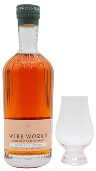 White Peak - Wire Works - Moscatel Finish English Single Malt Whisky 70cl 53.6% ABV (Includes Glencairn Glass)