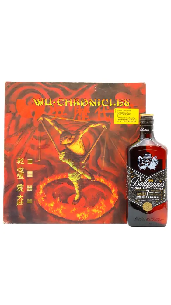 Ballantines - American Barrel x RZA Limited Edition Blended Scotch 7 year old Whisky (Includes Wu Tang Clan Wu Chronicles 12 Double Vinyl)