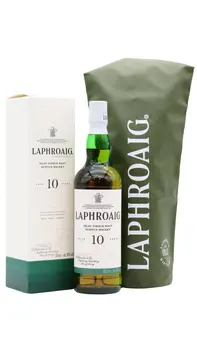Laphroaig - Islay Single Malt Scotch 10 year old Whisky (Includes Waterproof Dry Bag) 70CL