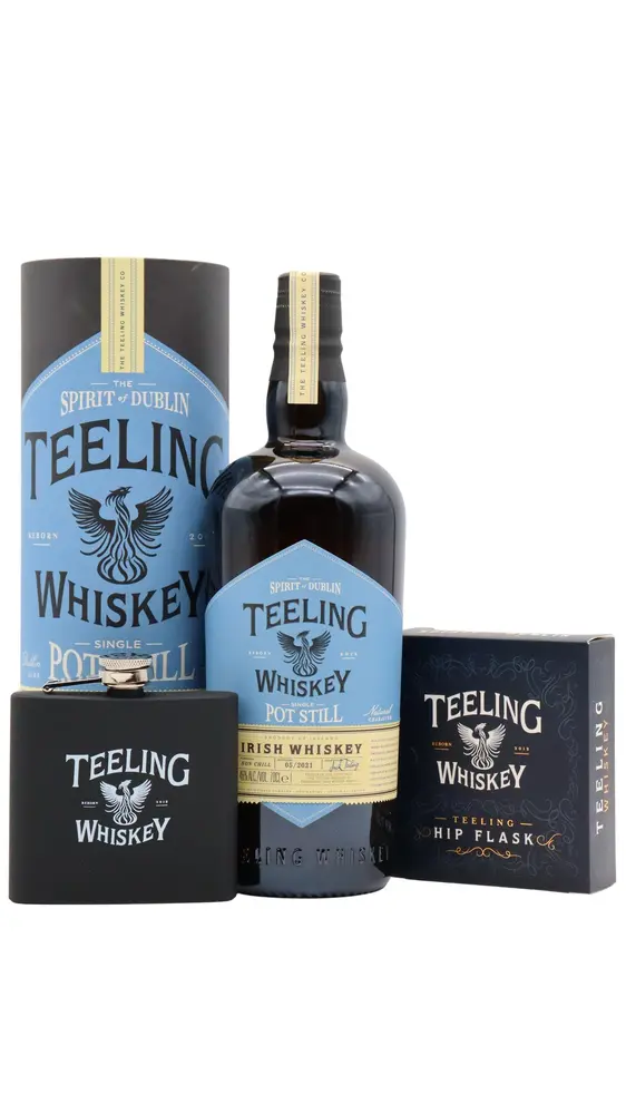 Teeling - Single Irish Pot Still Whiskey (Includes Hip Flask) 70CL