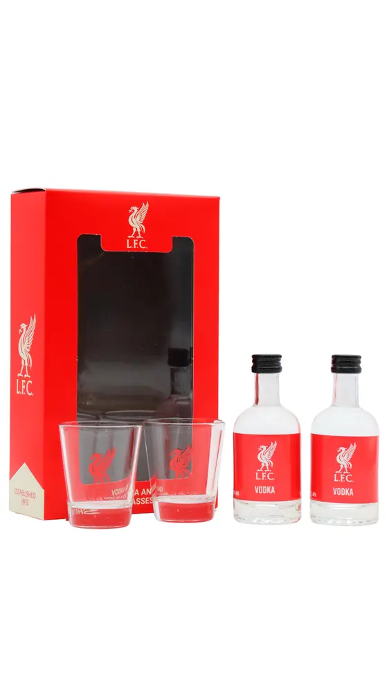 Liverpool F.C - Premium Vodka Miniature Gift Pack (Includes Shot Glasses)