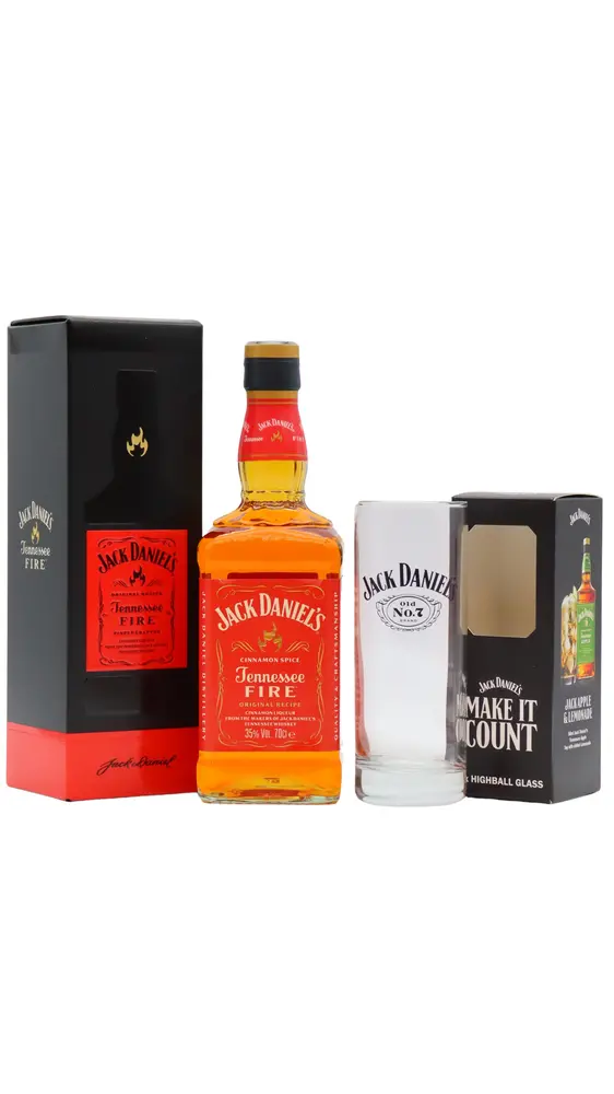 Jack Daniel's - Tennessee Fire Whiskey Liqueur (Includes Highball Glass)