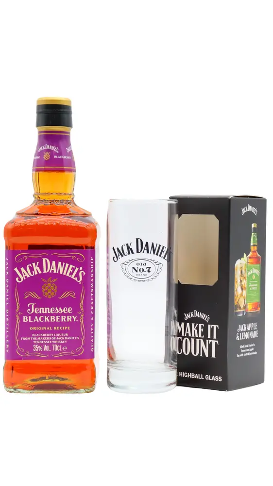 Jack Daniel's - Tennessee Blackberry Whiskey Liqueur (Includes Branded Glass)