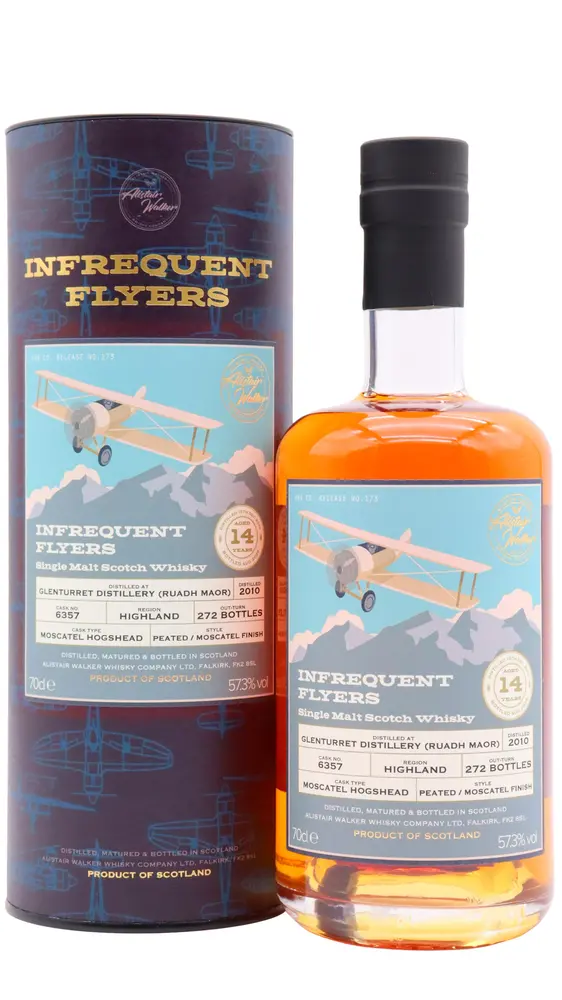 Glenturret - Ruadh Maor - Infrequent Flyers Single Cask #6357 2010 14 year old Whisky