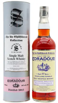 Edradour - Signatory Vintage Un-Chillfiltered Single Malt Scotch 2015 10 year old Whisky