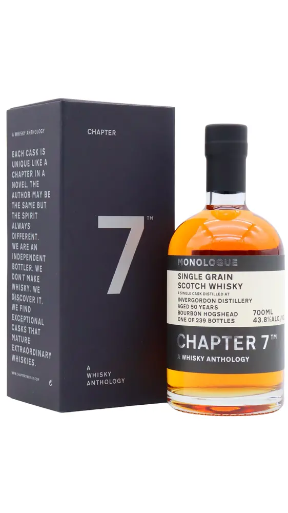 Invergordon - Chapter 7 Single Cask Single Grain Scotch 1974 50 year old Whisky 70CL