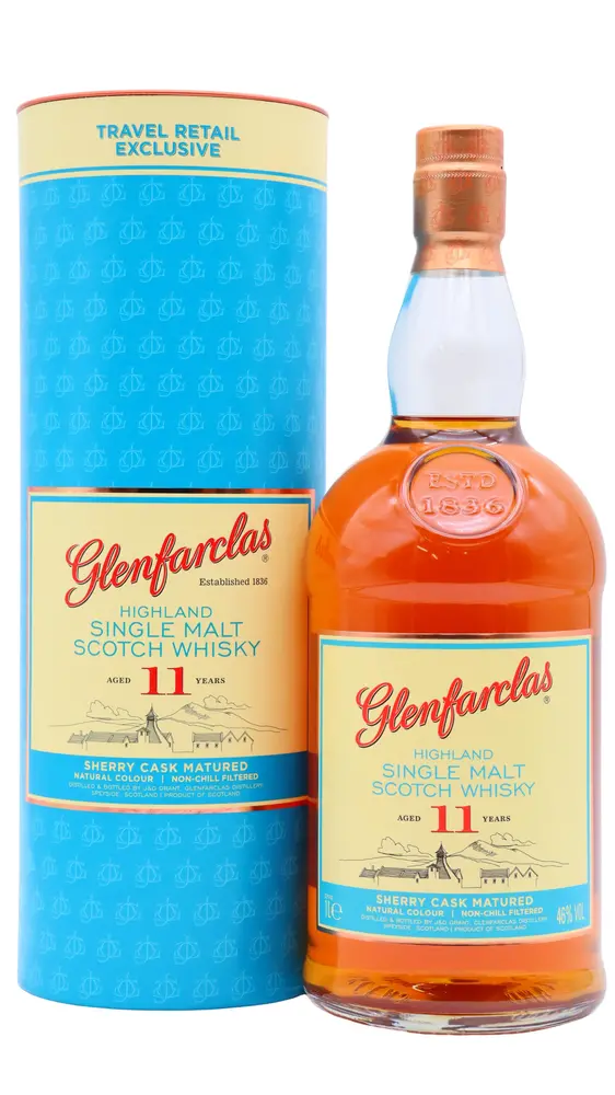 Glenfarclas - Highland Single Malt Scotch 11 year old Whisky (1 Litre)