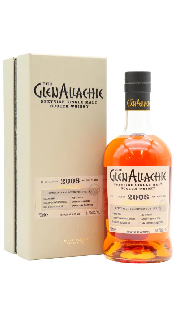 GlenAllachie - Single Cask #6894 - Chinquapin Cask 2008 14 year old Whisky 70CL