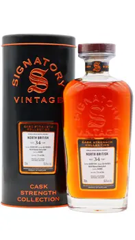 North British - 34 year old Signatory Vintage - Cask Strength Single Grain 1991 Whisky 70cl 50.4% ABV0