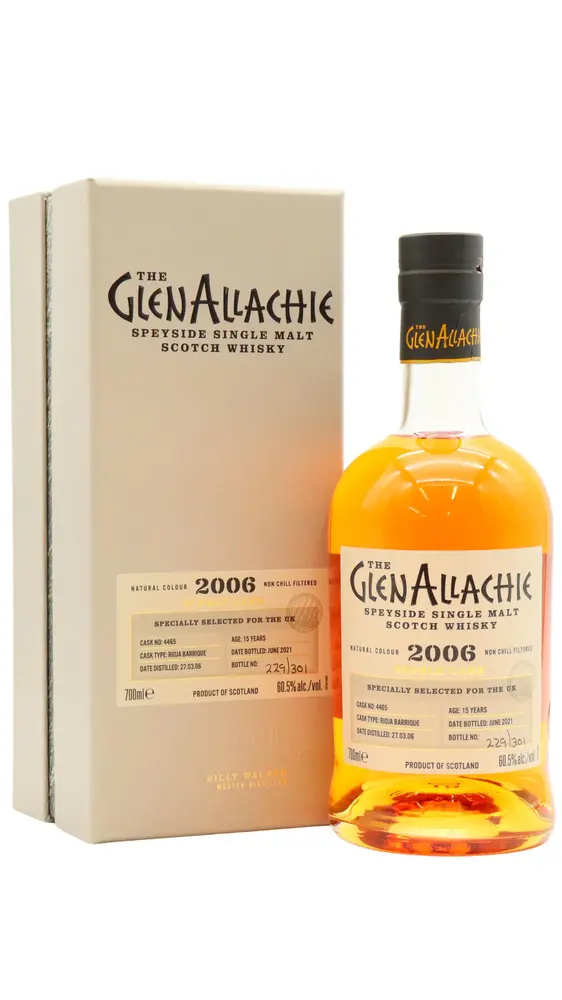 GlenAllachie - Speyside Single Rioja Cask #4465 2006 15 year old Whisky