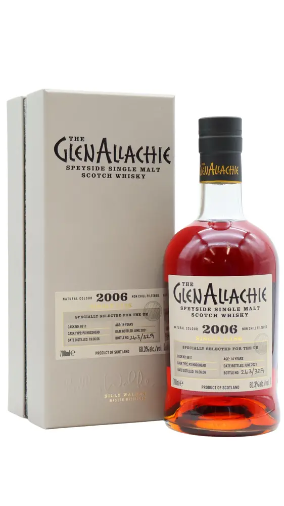 GlenAllachie - Speyside Single PX Cask #6611 2006 14 year old Whisky