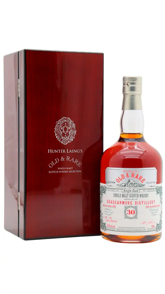 Cragganmore - Hunter Laing's Old & Rare Single Cask Single Malt Scotch 1995 30 year old Whisky
