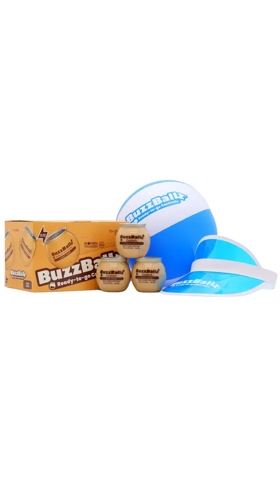 BuzzBallz - Choc Tease Cocktail (Includes Beach Ball & Sun Visor) (12 x 20cl)