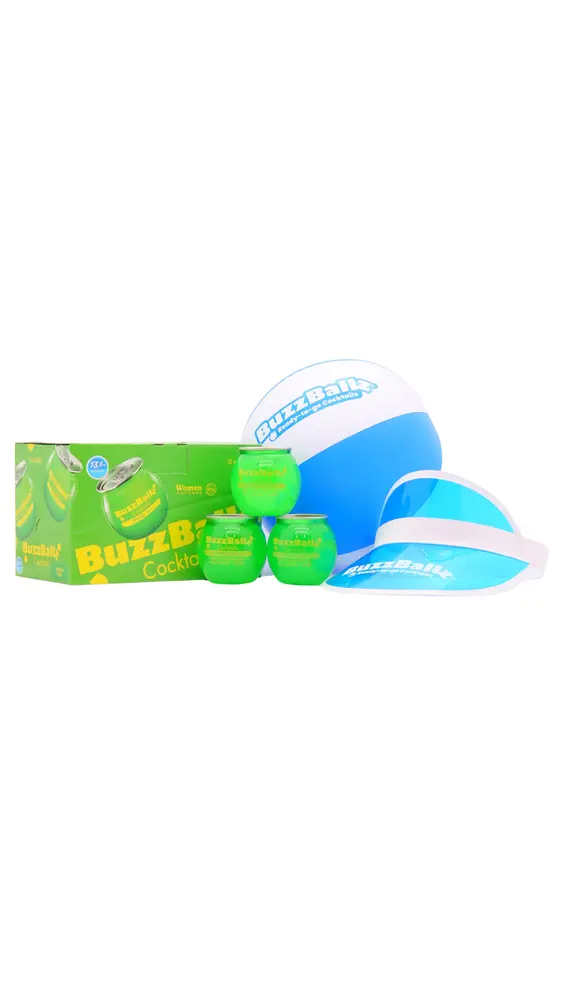 BuzzBallz - Tequila Rita Cocktail (Includes Beach Ball & Sun Visor) (12 x 20cl)