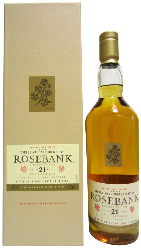 Rosebank (silent) - 21 year old 2014 Special Release Single Malt Scotch 1992 Whisky 70cl 55.3% ABV