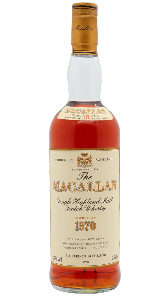 Macallan - 18 year old 1988 Release Sherry Oak Highland Single Malt Scotch 1970 Whisky 75cl 43% ABV0