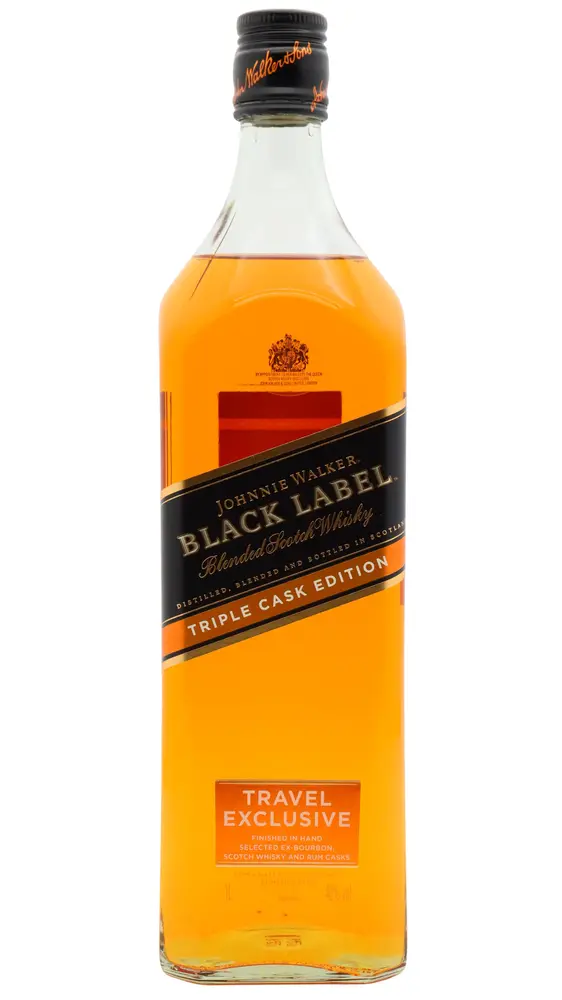 Johnnie Walker - Black Label Triple Cask Blended Scotch Whiskey 100cl 40% ABV (1 Litre)
