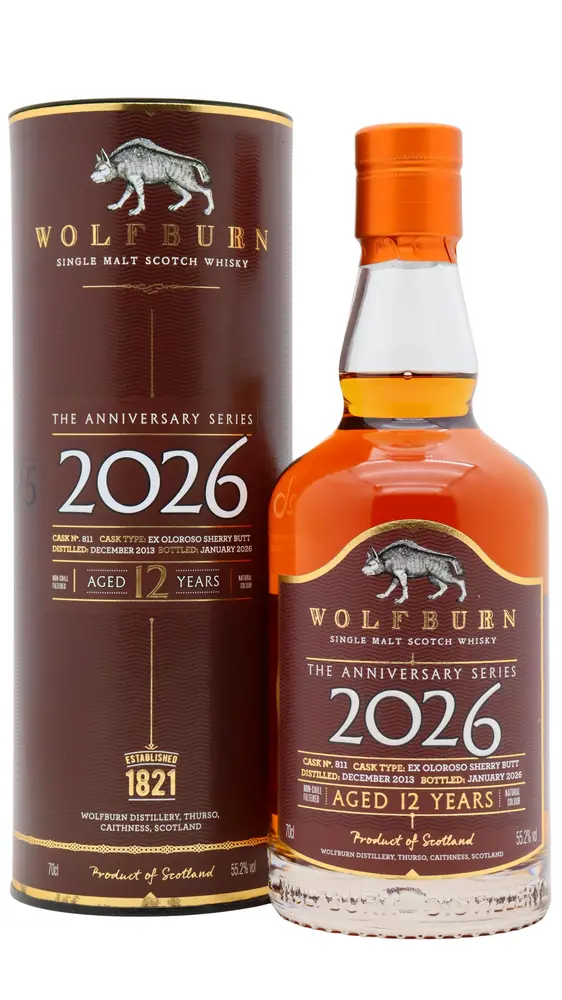 Wolfburn - 2026 Anniversary Series Single Malt Scotch 2013 12 year old Whisky