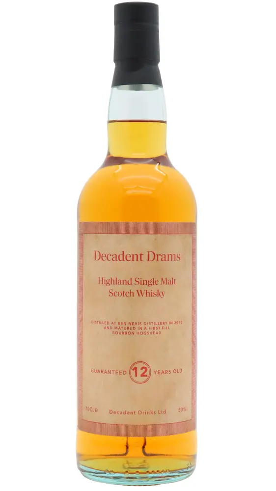 Ben Nevis - 12 year old Decadent Drams Single Cask Single Malt Scotch 2012 Whisky 70cl 53% ABV0