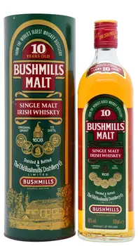 Bushmills - 10 year old Single Malt Irish Whiskey 70cl 40% ABV (Old Bottling)