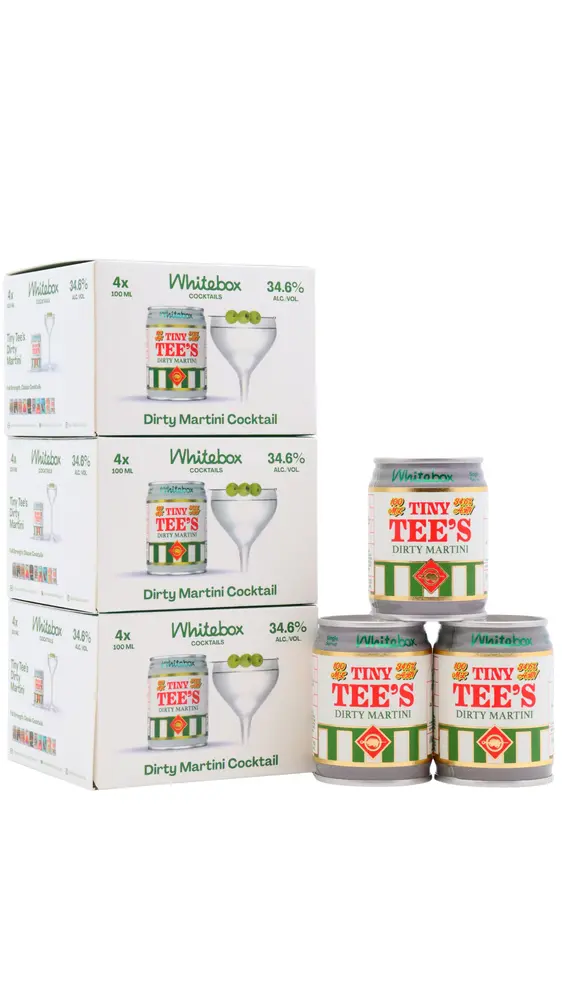 Whitebox - Tiny Tee's Dirty Martini Cocktail 10cl x 12 34.6% ABV (12 x 10cl)
