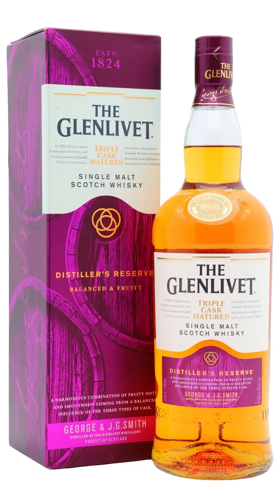 Glenlivet - Distiller's Reserve Triple Cask Matured Single Malt Scotch Whisky 100cl 40% ABV (1 Litre)