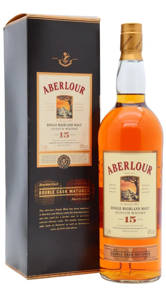 Aberlour - 15 year old Double Cask Matured Single Malt Scotch Whisky 100cl 40% ABV0