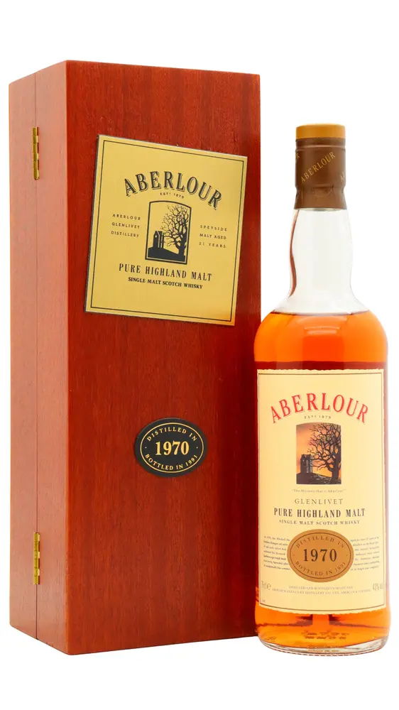 Aberlour - 21 year old Pure Single Malt Scotch 1970 Whisky 70cl 43% ABV (Old Bottling)