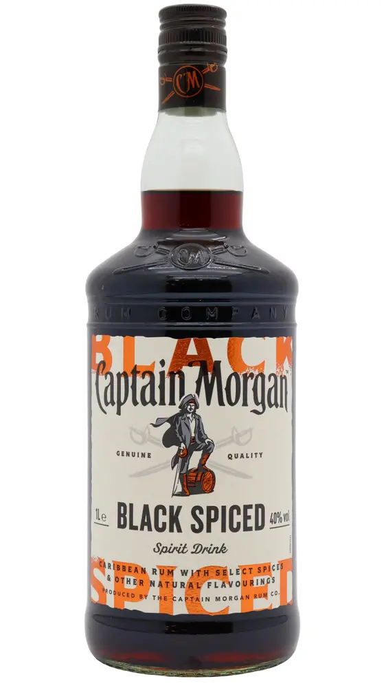 Captain Morgan - Black Spiced Rum 100cl 40% ABV (1 Litre)