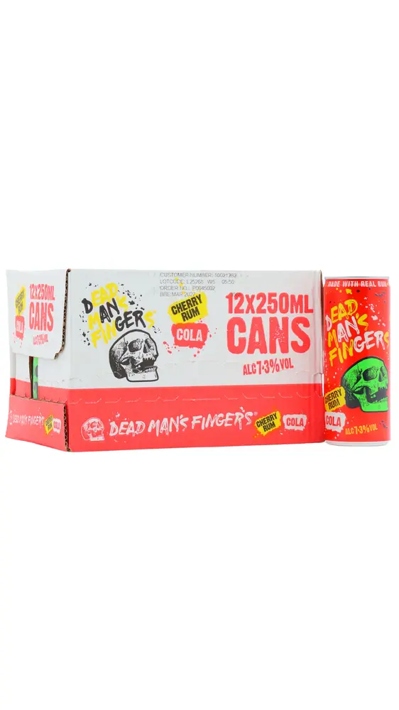Dead Man's Fingers - Cherry Rum & Cola Cocktail 250ml x 12 7.3% ABV (12 x 250ml)