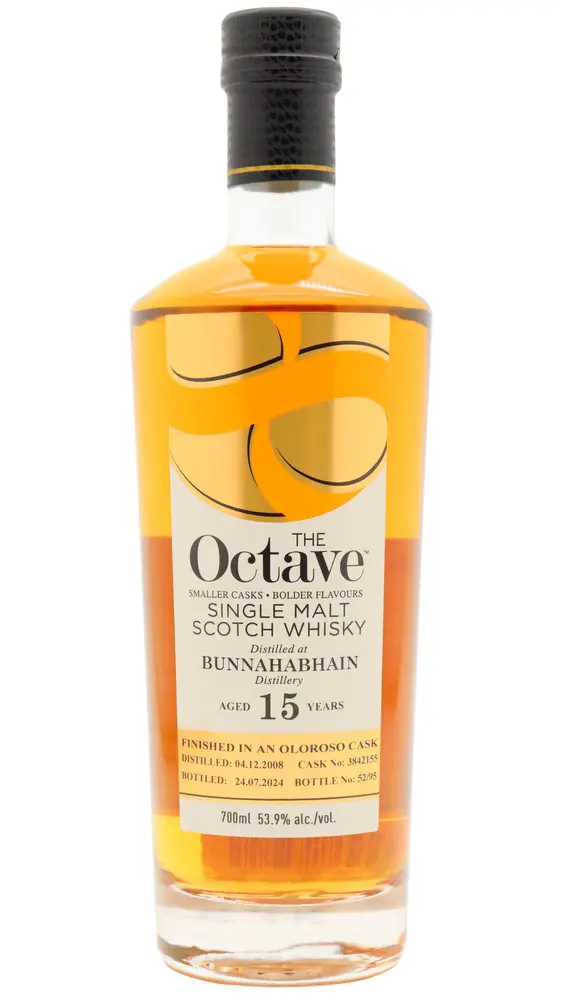 Bunnahabhain - 15 year old The Octave Single Oloroso Sherry Cask #3842155 2008 Whisky 70cl 53.9% ABV0