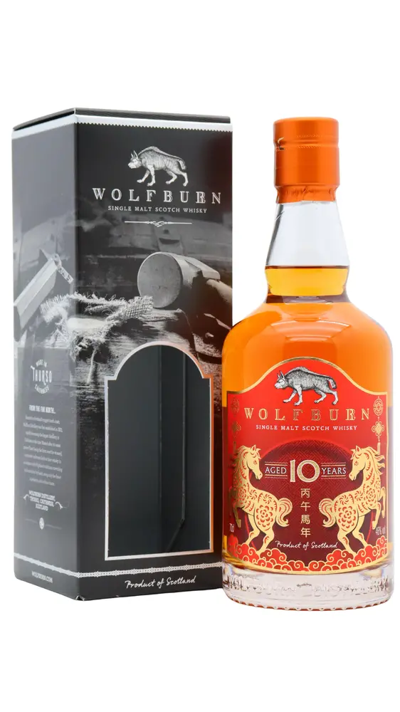 Wolfburn - 10 year old 2026 Lunar New Year - Year Of The Horse Single Malt Scotch Whisky 70cl 46% ABV0